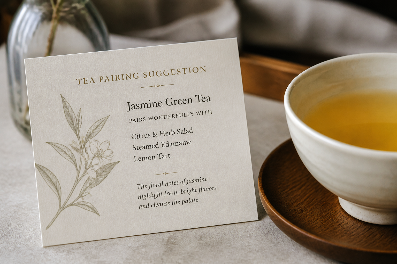 Tea Pairing Card